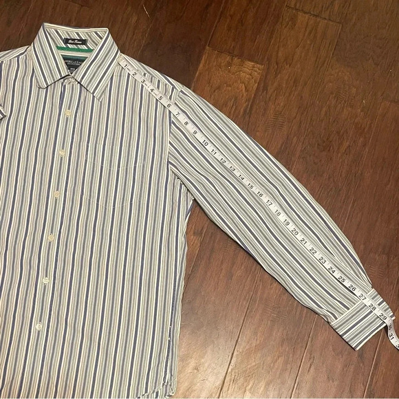 American Eagle Striped Long Sleeve Button Down Shirt - Picture 7 of 9